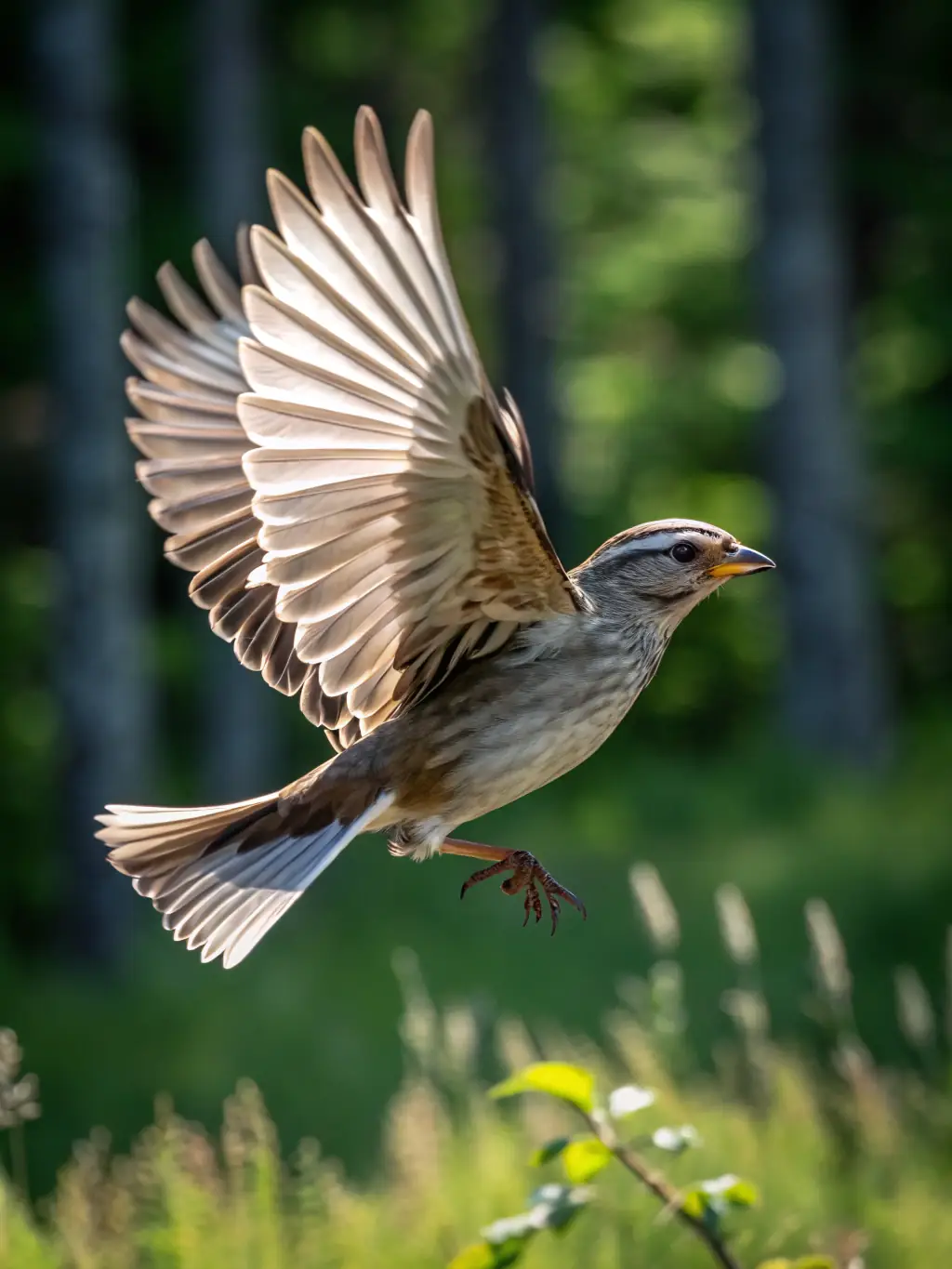 Close-up of a protected native species, such as a bird or small mammal, in its natural habitat, illustrating our species protection work.